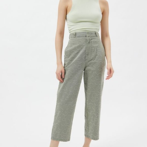 BDG Ella Tufted Flower Chinos - Picture 3 of 9